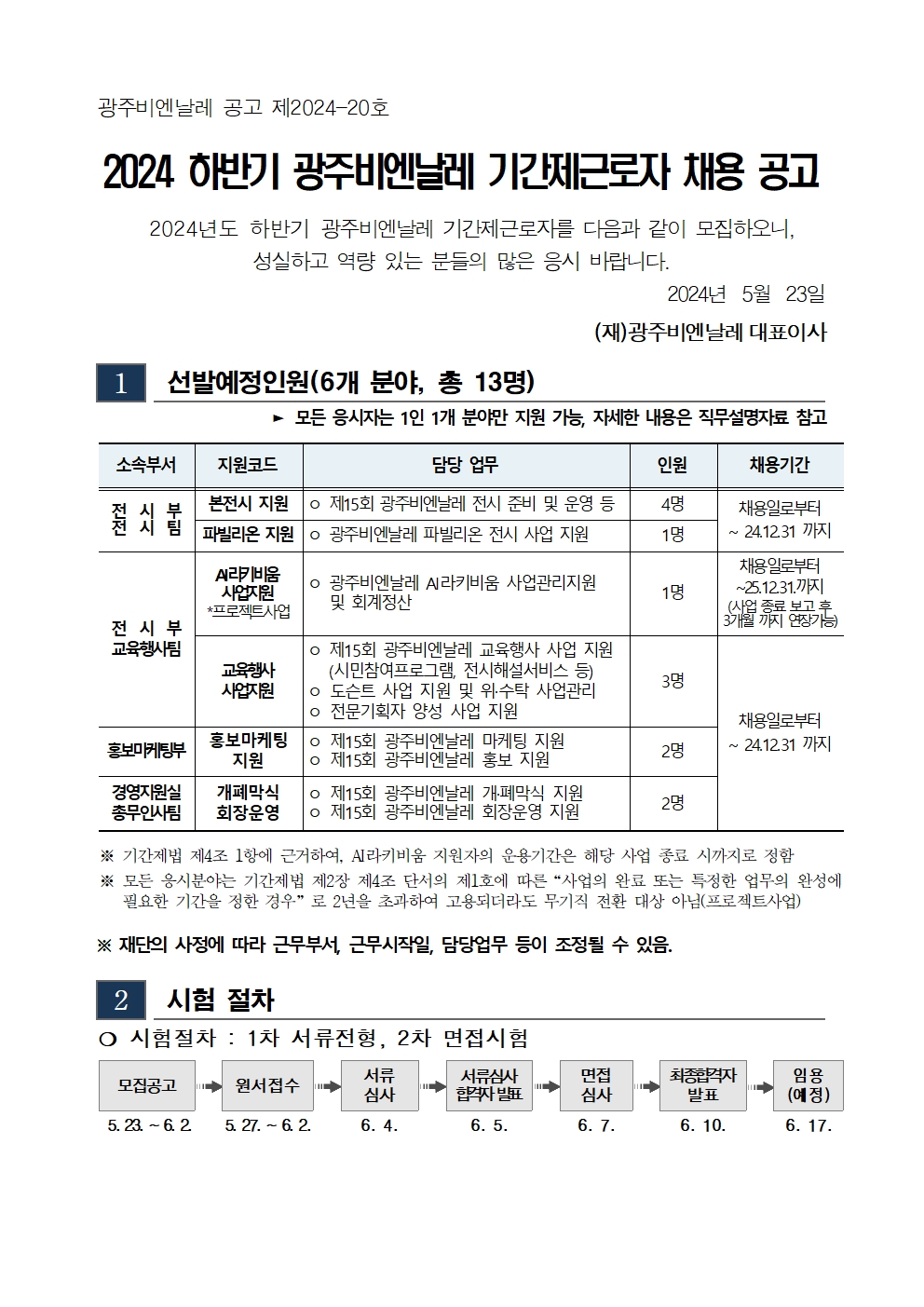 2024 하반기 광주비엔날레 기간제근로자 채용 공고001.jpg